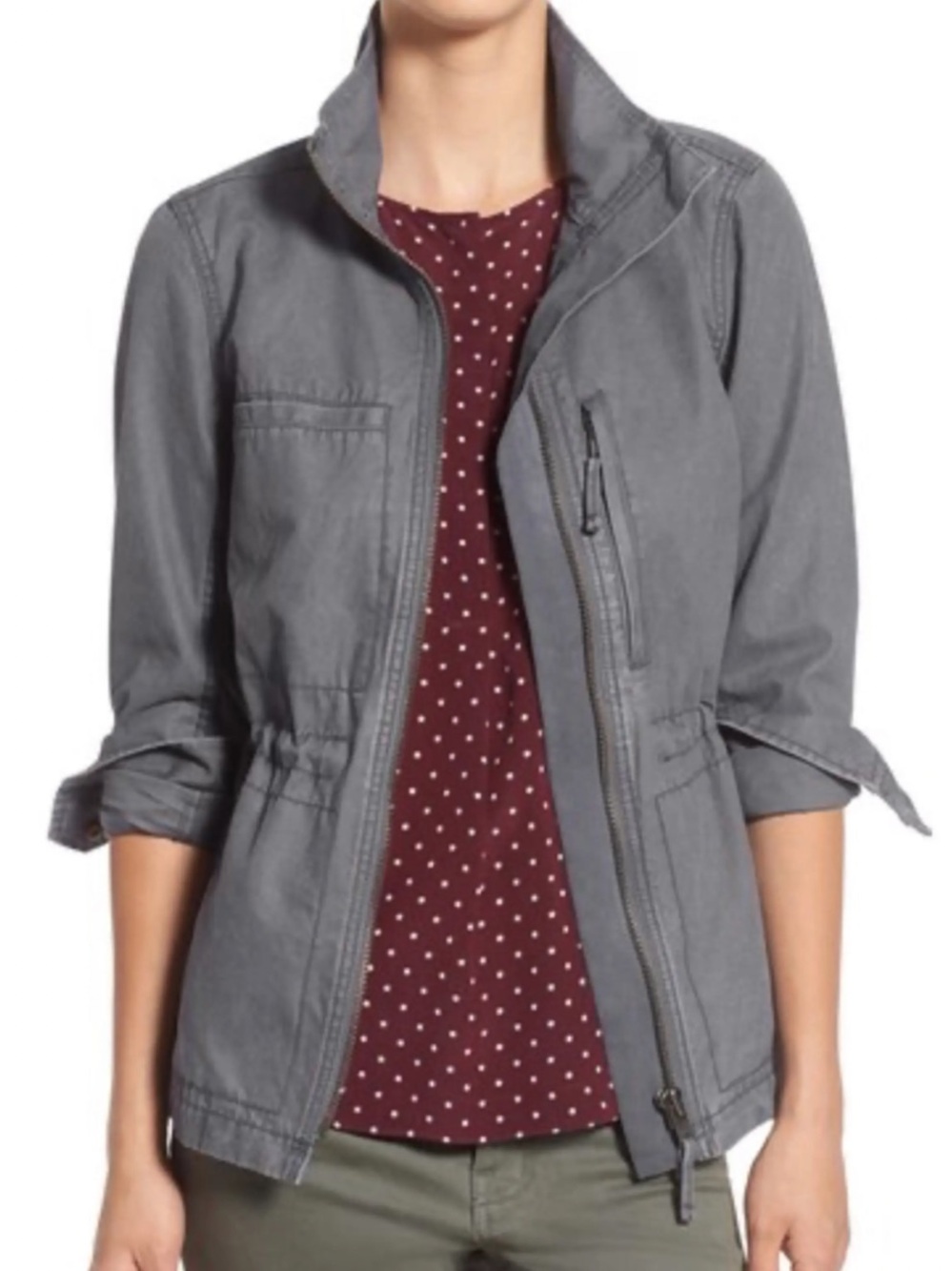 Madewell Gray Utility Anorak Jacket